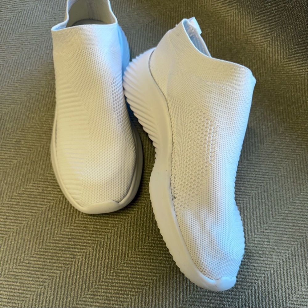 White Slip-On Sneakers